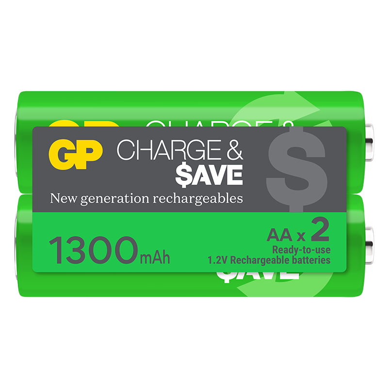 GP Charge & $ave NiMH 1300mAh AA battery 2's + 650mAh AAA battery 2's