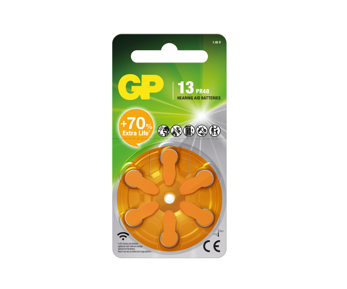 gp hearing aid batteries za13