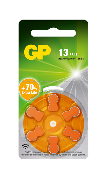 GP Hearing Aid Batteries ZA13