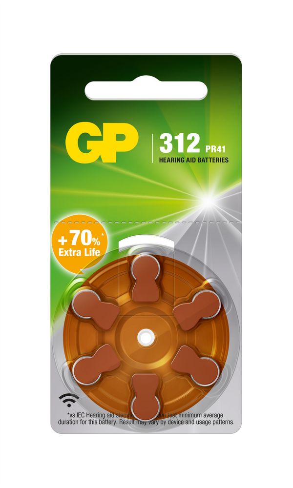 GP Hearing Aid Batteries ZA312