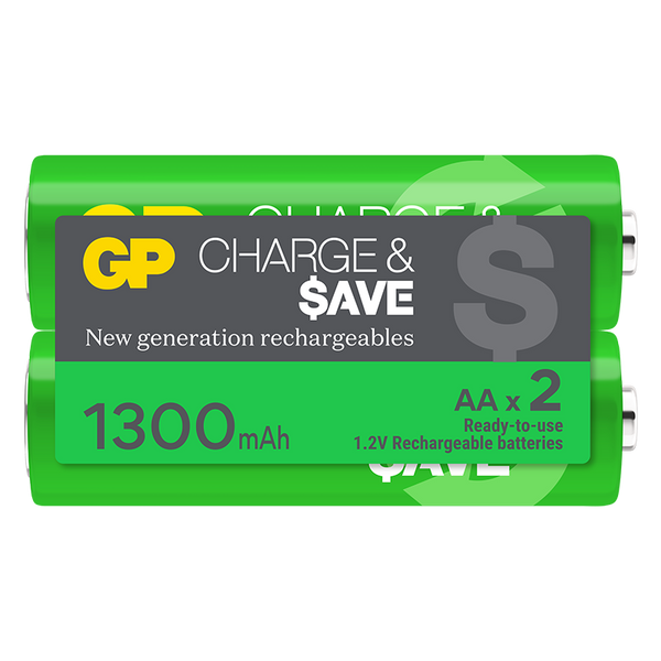 GP Charge & $ave NiMH 1300mAh AA battery