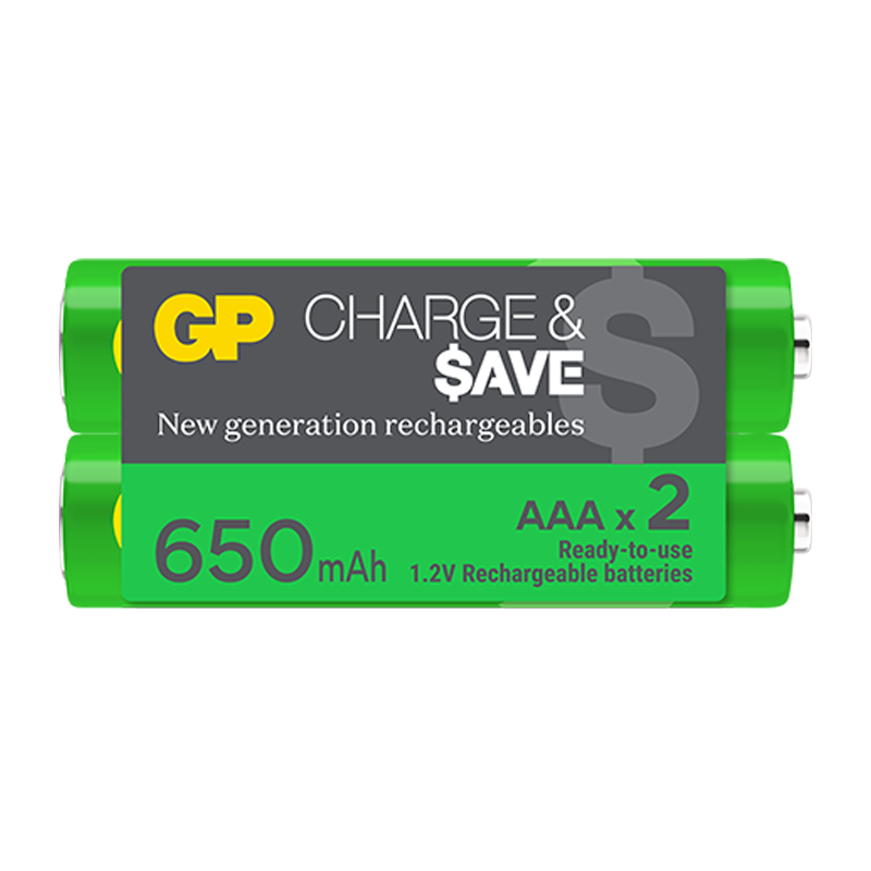 GP Charge & $ave NiMH 650mAh AAA battery