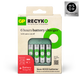 GP Recyko rechargeable battery starter kit – Includes Charger (B423) + 4 Pre-charged AA 2,100mAh Batteries (Bundle with a  battery storage box)