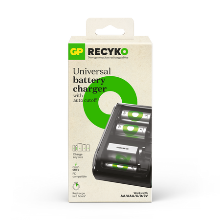 GP Recyko Charger (USB) 6-slot NiMH Universal Charger B632