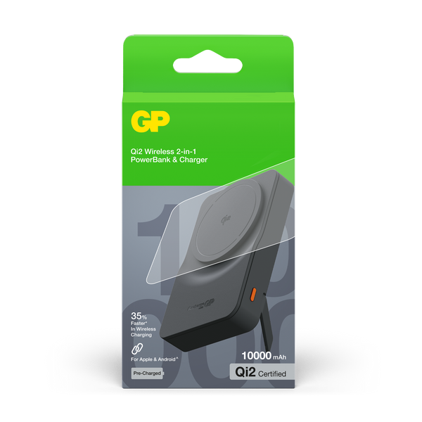 GP Qi2 Magnetic Safe 2-in-1 Wireless PowerBank 10000mAh