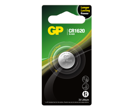GP Lithium Coin Batteries CR1620