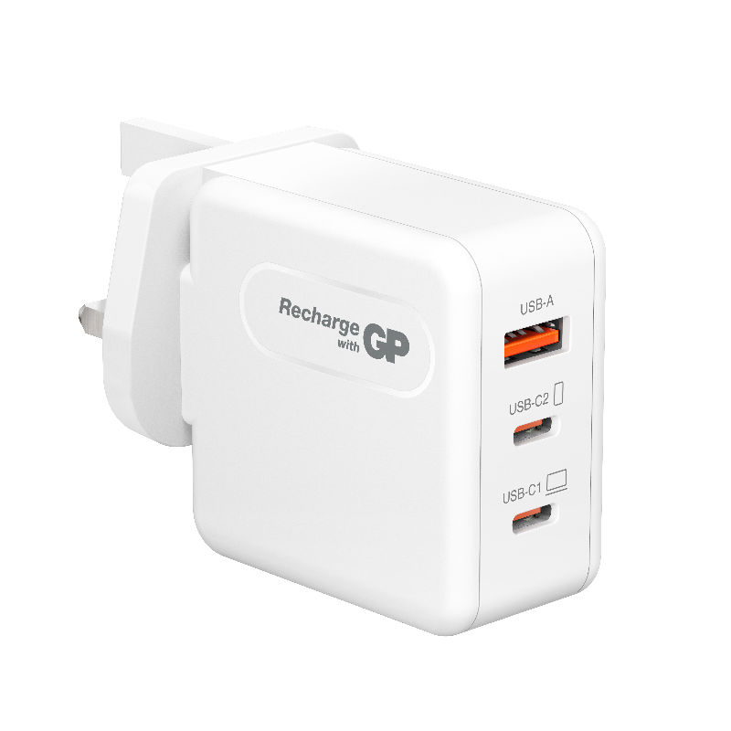 GP 65W GaN Charger 3-ports USB-C & USB-A
