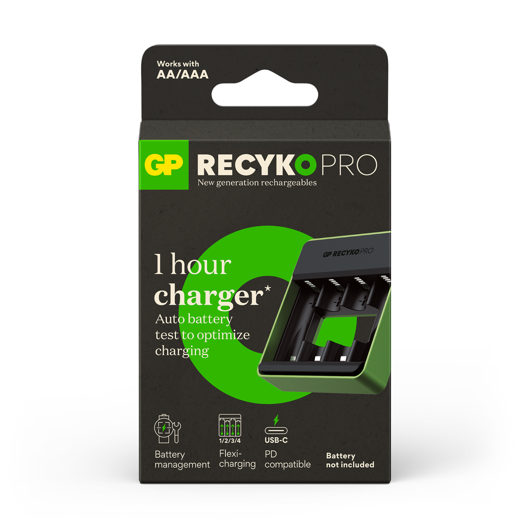 GP ReCyko Pro Charger Set – Ladegerät M461 (USB) Mit D861 Station & 8x NiMH PRO AA 2000mAh Akkus