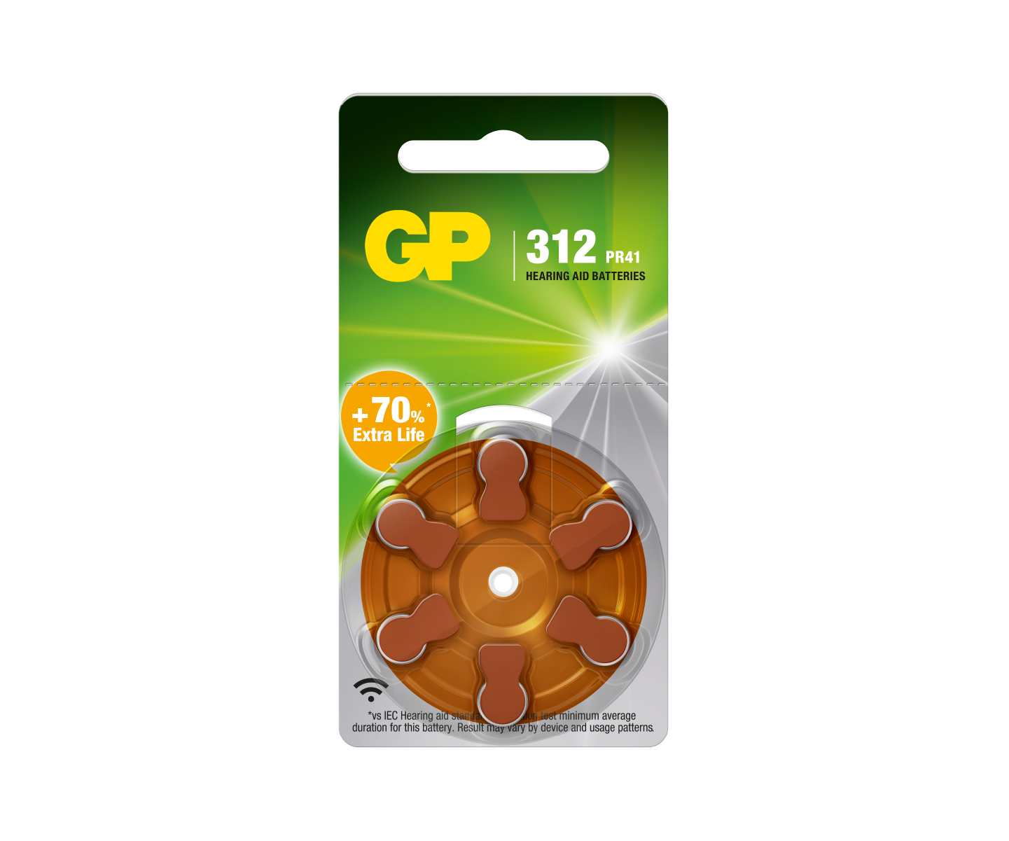 gp hearing aid batteries za312