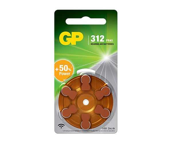 GP Hearing Aid Batteries ZA312