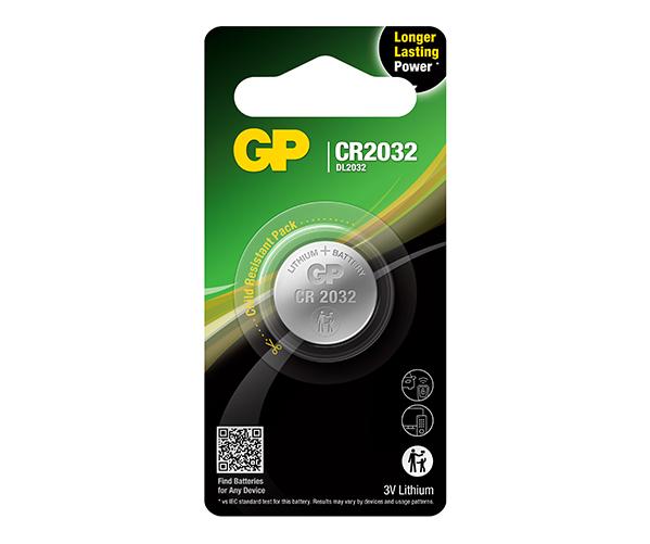 Lithium Button Cell CR2032 GP Batteries Hong Kong GP Batteries HK